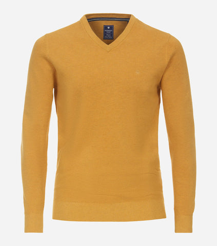 Redmond pullover V-hals geel