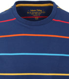 Redmond T-shirt blauw met streep