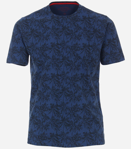 Redmond T-shirt blauw met palmboom print