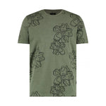 BlueFields Jersey T-shirt met print en ronde hals - jade uni