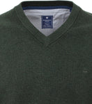 Redmond pullover v-hals donker groen