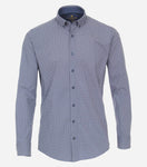 Redmond business shirt lange mouw blauw/wit