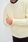 Traditioneel Ierse pullover  gemaakt van 100% merinowol